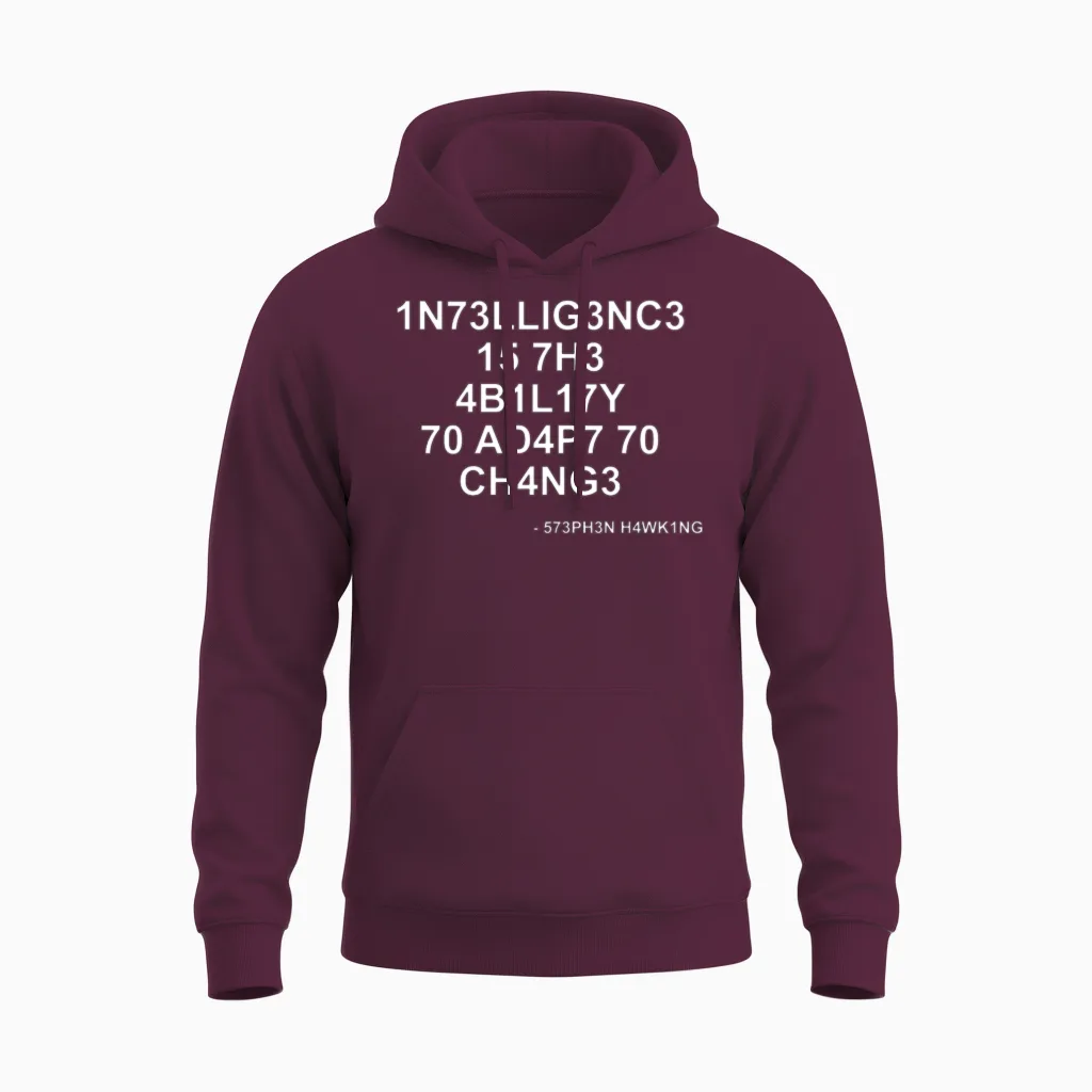 Stephen Hawking Quotes Geek Memes & Humor Unisex Hoodie in Maroon