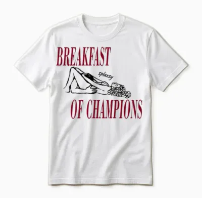 Breakfast of Champions Official Unisex T-Shirt - White