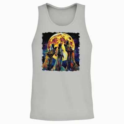 Appaloosa Horse Howling Moon Unisex Tank Top - Ash