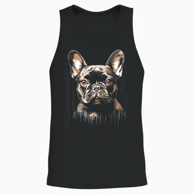 Französische Bulldogge Motiv Pet Art Hund Französische Bulldogge Unisex Tank Top - Black