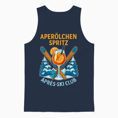 Aperölchen Spritz Après Ski Club X Skiing Unisex Tank Top - Navy
