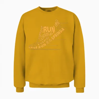 Funny Running Shirt Run Worldwide Cool Gift For Unisex Sweatshirt - Gold
