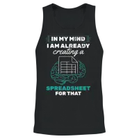 Accountant Accounting Spreadsheet Unisex Tank Top - Black – 2