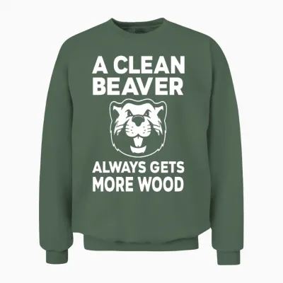 Clean Beaver Unisex Sweatshirt - Military Green