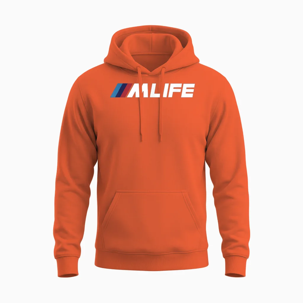 M-Life Car Enthusiast Cars & Muscle Gift Unisex Hoodie in Orange