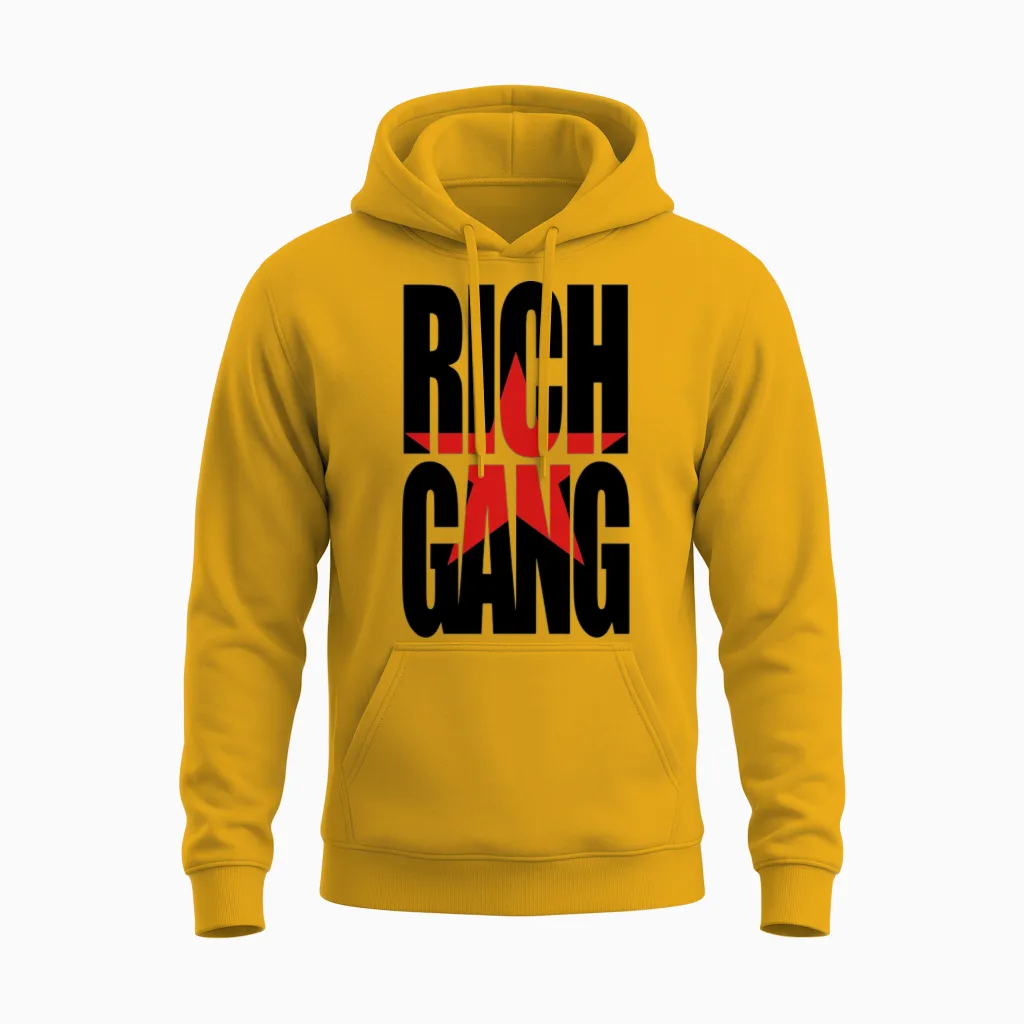Rich Gang Unisex Hoodie in Gold