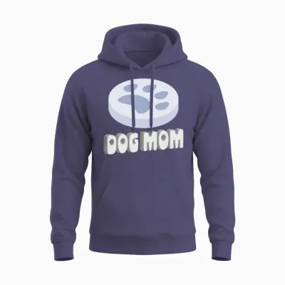Dog Mom Unisex Hoodie - Heather Sport Dark Navy