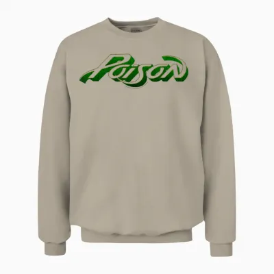 Offizielles Poison Logo Rock Band Heavy Metal Glam Retro Unisex Sweatshirt - Sand