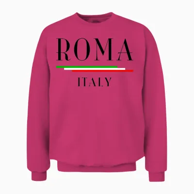 Italia: Roma Italy Unisex Sweatshirt - Heliconia