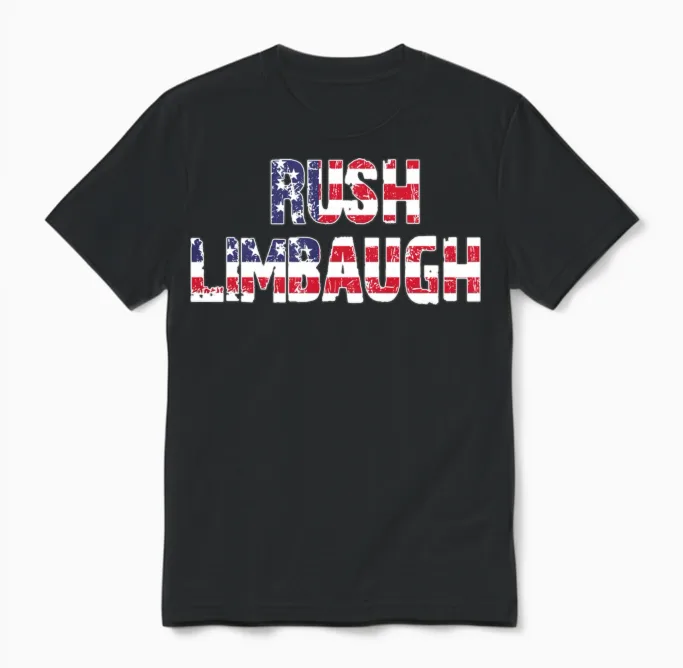 Rush Limbaugh Rip 1951-2021 Unisex T-Shirt in Black
