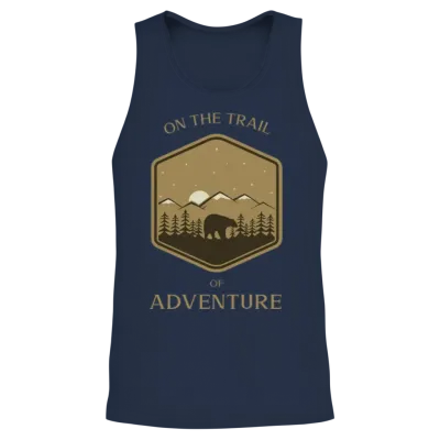 Hiking: on the Trail of Adventure Unisex Tank Top - Navy