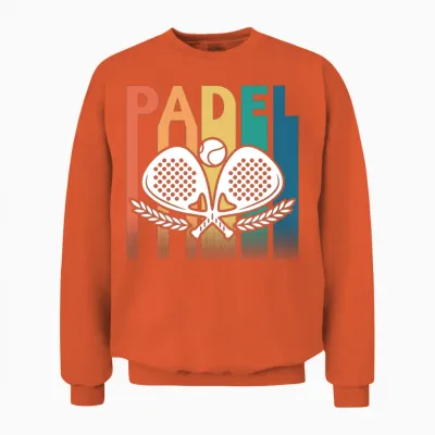 Padel Tennis Retro Vintage Unisex Sweatshirt - Orange