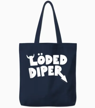 Diary of a Wimpy Kid Löded Diper Band Logo Tote Bags - Navy
