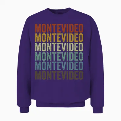 Montevideo Uruguay Retro Vintage Unisex Sweatshirt - Purple