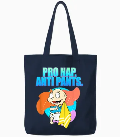 Tommy Pickles - Pro Nap. Anti Pants. Tote Bags - Navy
