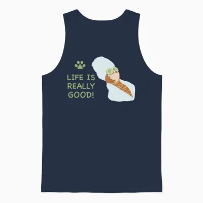 Funny Animals Unisex Tank Top - Navy