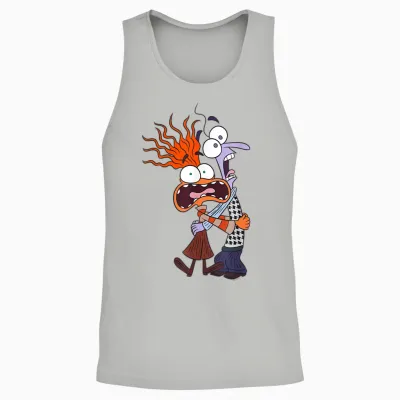 Disney and Pixar’s Inside Out 2 Toony Colors Anxiety & Fear Unisex Tank Top - Ash