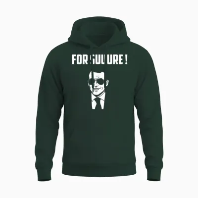 For Sure Emmanuel Macron Glasses Unisex Hoodie - Forest
