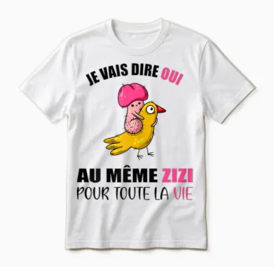 Evjf Same Zizi T-Shirt for the Whole Life Bride to Be T-Shirt, White Unisex T-Shirt - White