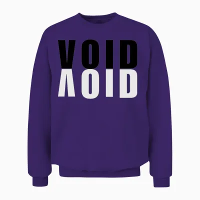 Void Split Bold Typography Unisex Sweatshirt - Purple