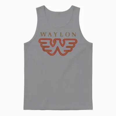 Waylon Jennings - Official Merchandise - Flying W Logo Unisex Tank Top - Sport Grey
