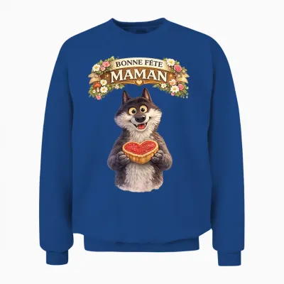 Loup Le Mal Aimé Cadeau Fete Des Meres Bonne Fete Maman Aime Unisex Sweatshirt - Royal