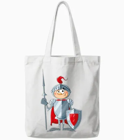 Cartoons-Funny-Knight Tote Bags - White