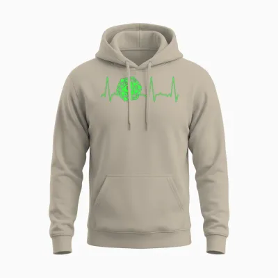 Heartbeat Dice Unisex Hoodie - Sand