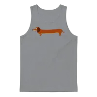 Sausage Dog - Long Dog — Lovers Unisex Tank Top - Sport Grey – 1