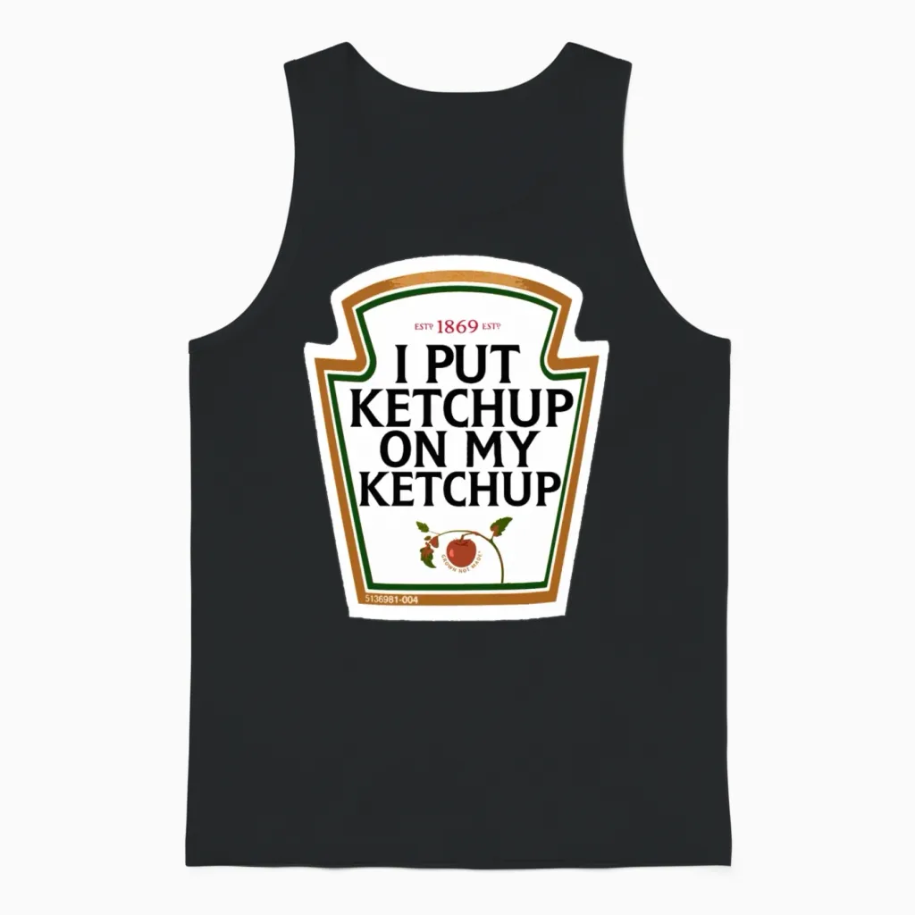 Heinz Ketchup Unisex Tank Top in Black
