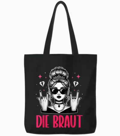 Die Braut Junggesellinnenabschied Bachelorette Trauzeugin Tote Bags - Black