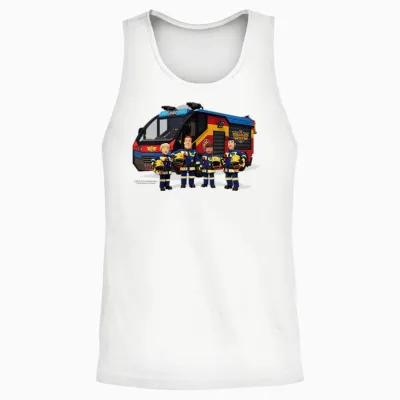 Feuerwehrmann Sam - Einsatzwagen Jupiter Unisex Tank Top - White