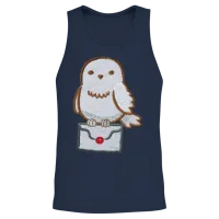 Harry Potter Hedwig with Letter Embroidery Design Unisex Tank Top - Navy – 2