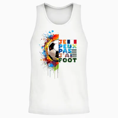 Je Peux Pas J'ai Football France Funny Gift Idea Footballer Unisex Tank Top - White