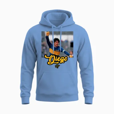 Maradona Boca Golf Unisex Hoodie - Carolina Blue