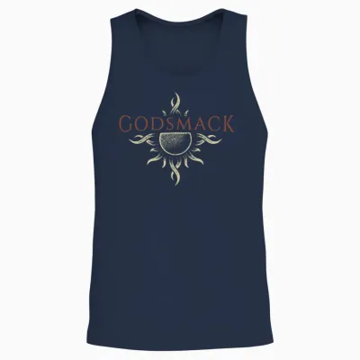Godsmack – Logo Sun on Black Unisex Tank Top - Navy