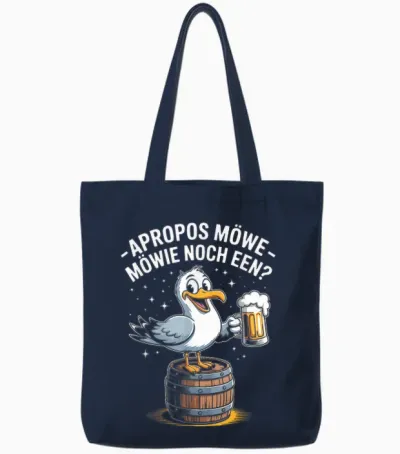 Apropos Möwe Mowie Noch Een Bierwitz Tote Bags - Navy