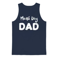 Mens Dog Dad - Dogs Unisex Tank Top - Navy – 1