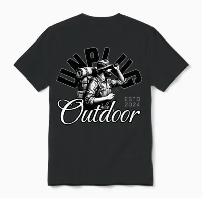 Unplug Outdoor Hiking Hike for a Hiker Unisex T-Shirt - Black