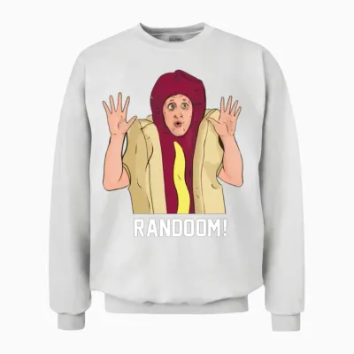 I Think You Should Leave Hot Dog Car Unisex Sweatshirt - White