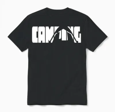 Camping Adventure Hiking Unisex T-Shirt - Black