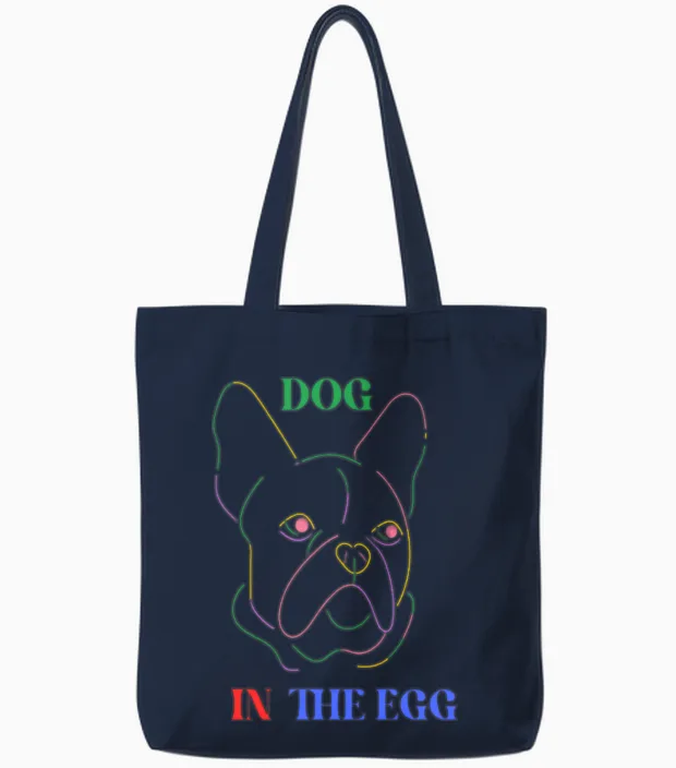 Dog in the Egg - Lovers Tote Bags in Navy