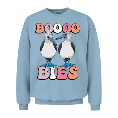 Funny Booby Bird Booo Bies Halloween Costume Unisex Sweatshirt - Light Blue