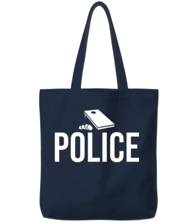 Funny Cornhole Corn Hole Tote Bags - Navy