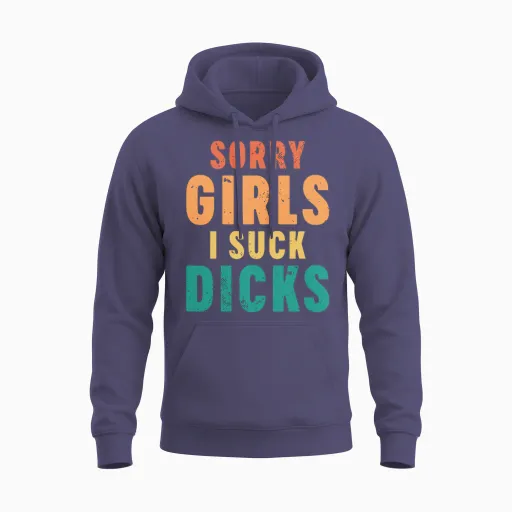 Funny Unisex Hoodie in Heather Sport Dark Navy