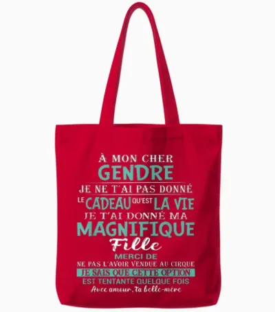 To My Dear Son-In-Law I Did Not Give You the Gift That Is Tote Bags - Red
