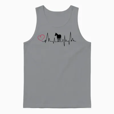 Heartbeat Quarter Horse Unisex Tank Top - Sport Grey