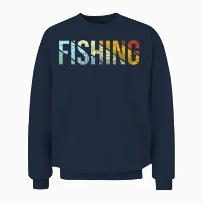 Fishing Retro Unisex Sweatshirt - Navy