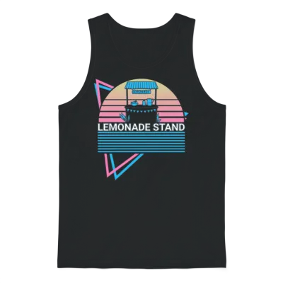 Lemonade Stand Retro Unisex Tank Top - Black
