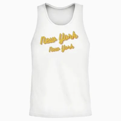 New York Retro Unisex Tank Top - White